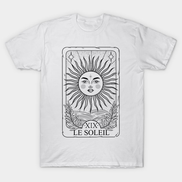 The sun tattoo style gravure tarot card T-Shirt by Katye Katherine!